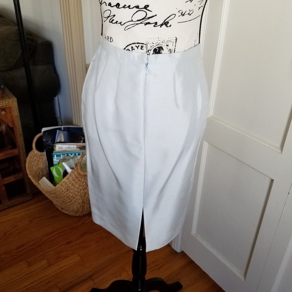 Noviello Bloom Suits Silver Shantung Silk Suit - Picture 10 of 14